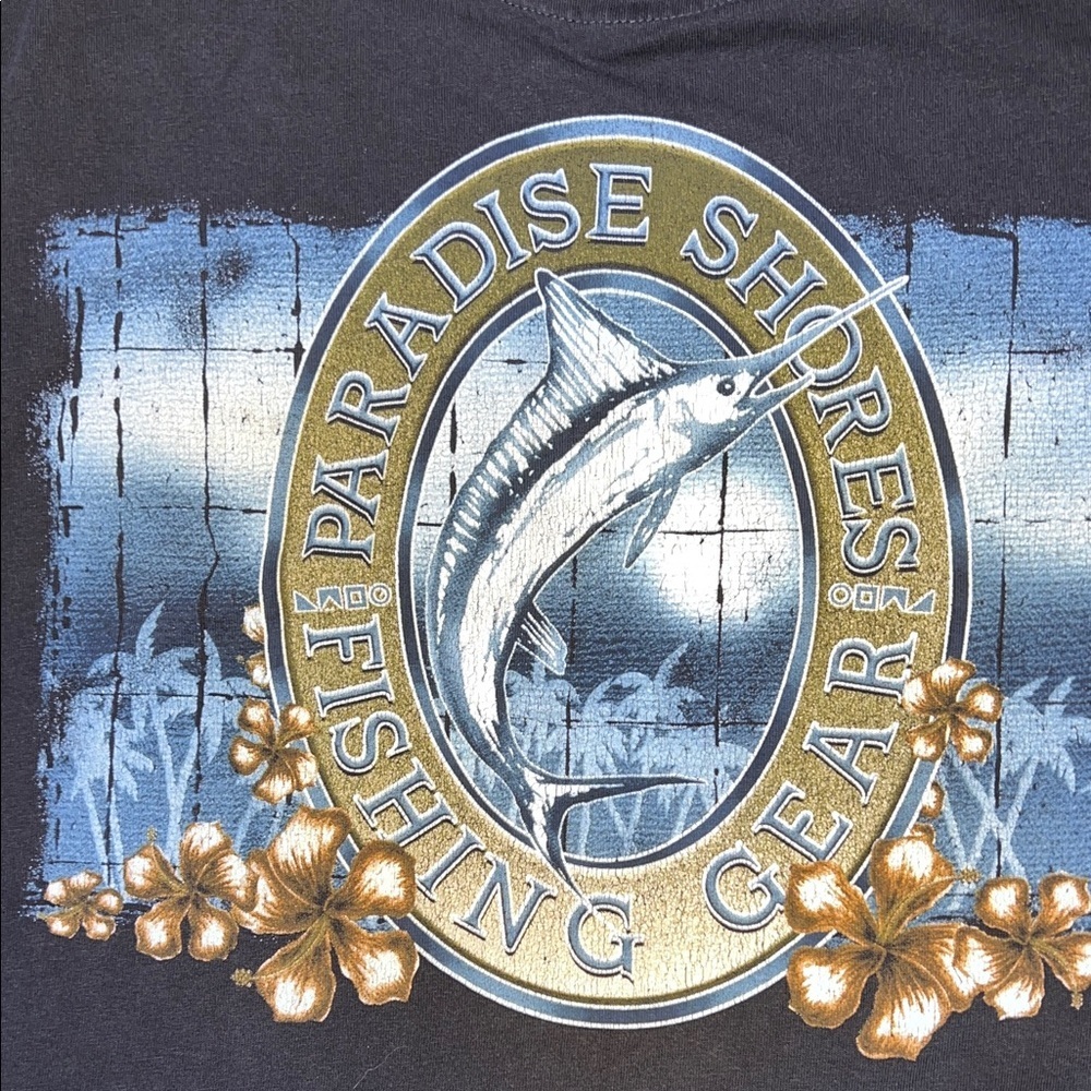 Paradise Shores Black Long Sleeve Tee L